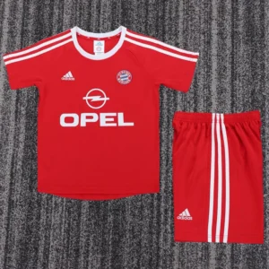 Bayern Munich 2001/02 Retro Home Kids Kit Fan Version - Front View | KFCOOL