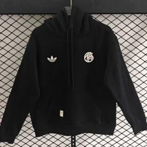 Bayern Munich 2025/26 Black Hoody - Front View Bayern Munich 2025/26 Black Hoody - Front View | KFCOOL