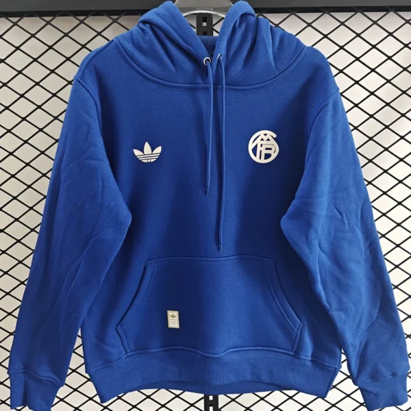Bayern Munich 2025/26 Blue Hoody - Front View Bayern Munich 2025/26 Blue Hoody - Front View | KFCOOL