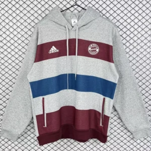 Bayern Munich 2025/26 Grey Hoody - Front View Bayern Munich 2025/26 Grey Hoody - Front View | KFCOOL