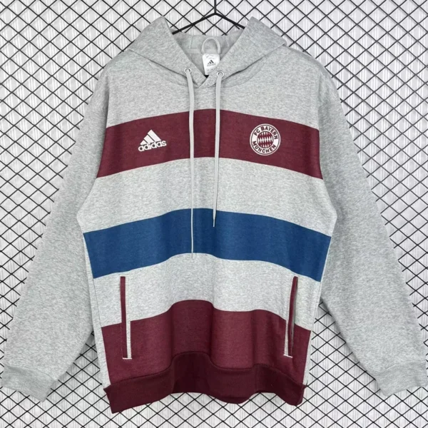 Bayern Munich 2025/26 Grey Hoody - Front View Bayern Munich 2025/26 Grey Hoody - Front View | KFCOOL