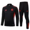 Bayern Munich 2025/26 Black Half Pull Tracksuit - Front View | KFCOOL