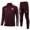 Bayern Munich 2025/26 Red Half Pull Tracksuit - Front View | KFCOOL