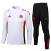 Bayern Munich 2025/26 White Half Pull Tracksuit - Front View Bayern Munich 2025/26 White Half Pull Tracksuit - Front View | KFCOOL
