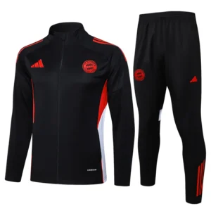 Bayern Munich 2025/26 Black Jacket Tracksuit - Front View Bayern Munich 2025/26 Black Jacket Tracksuit - Front View | KFCOOL