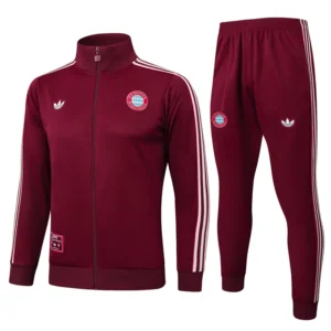 Bayern Munich 2025/26 Red Jacket Tracksuit - Front View | KFCOOL