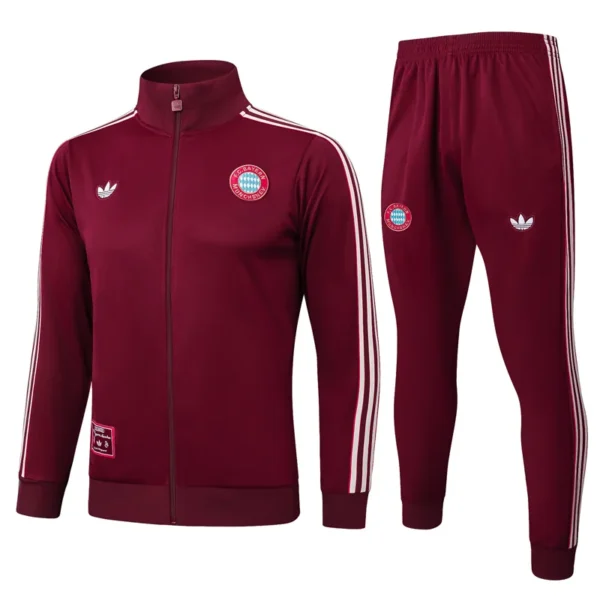 Bayern Munich 2025/26 Red Jacket Tracksuit - Front View | KFCOOL