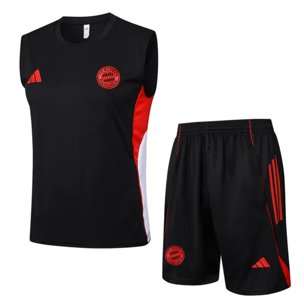 Bayern Munich 2025/26 Black Sleeveless Shorts - Front View Bayern Munich 2025/26 Black Sleeveless Shorts - Front View | KFCOOL