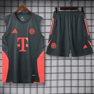 Bayern Munich 2025/26 Grey Sleeveless Shorts - Front View Bayern Munich 2025/26 Grey Sleeveless Shorts - Front View | KFCOOL