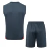 Bayern Munich 2025/26 Grey Red Sleeveless Shorts - Back View Bayern Munich 2025/26 Grey Red Sleeveless Shorts - Back View | KFCOOL