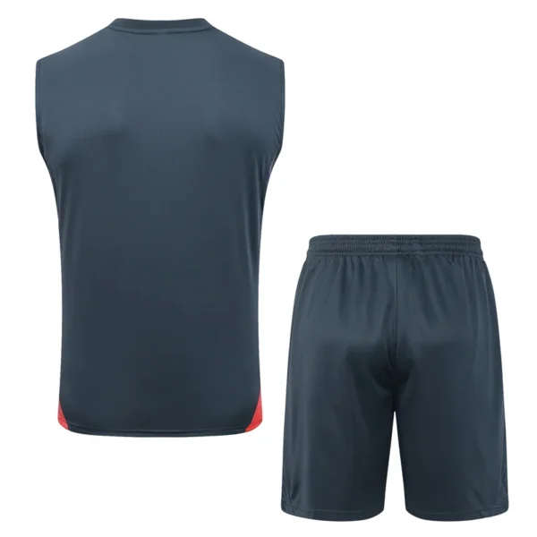 Bayern Munich 2025/26 Grey Red Sleeveless Shorts - Back View Bayern Munich 2025/26 Grey Red Sleeveless Shorts - Back View | KFCOOL