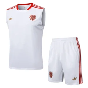 Bayern Munich 2025/26 White Sleeveless Shorts - Front View Bayern Munich 2025/26 White Sleeveless Shorts - Front View | KFCOOL