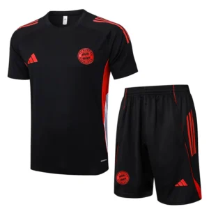 Bayern Munich 2025/26 Black Training Short Suit - Front View Bayern Munich 2025/26 Black Training Short Suit - Front View | KFCOOL