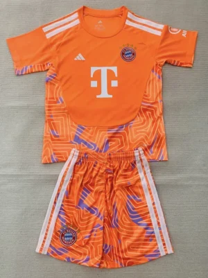 Bayern Munich 2026/27 Goalkeeper Orange Kids Kit Fan Version - Front View Bayern Munich 2026/27 Goalkeeper Orange Kids Kit Fan Version - Front View | KFCOOL