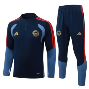 Bayern Munich 2026/27 Royal Blue Half Pull Tracksuit - Front View | KFCOOL
