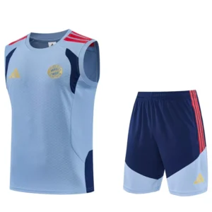 Bayern Munich 2026/27 Grey Blue Sleeveless Shorts - Front View Bayern Munich 2026/27 Grey Blue Sleeveless Shorts - Front View | KFCOOL