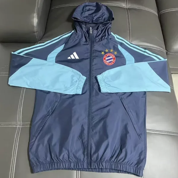 Bayern Munich 2026/27 Royal Blue Windbreaker - Front View Bayern Munich 2026/27 Royal Blue Windbreaker - Front View | KFCOOL