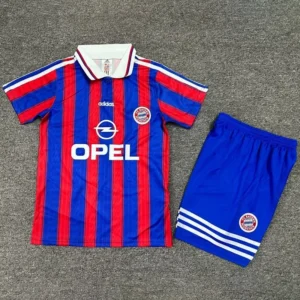 Bayern Munich 1995/97 Retro Home Kids Kit Fan Version - Front View Bayern Munich 1995/97 Retro Home Kids Kit Fan Version - Front View | KFCOOL