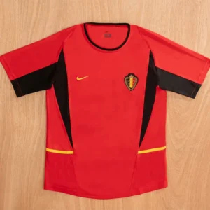 Belgium 2002 Retro Home Jersey Fan Version - Front View | KFCOOL