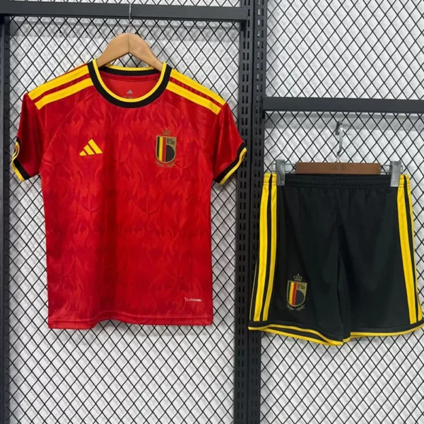 Belgium 2026/27 Home Kids Kit Fan Version - Front View - KFCool – Football Jerseys & Soccer Kits Store Belgium 2026/27 Home Kids Kit Fan Version - Front View | KFCOOL