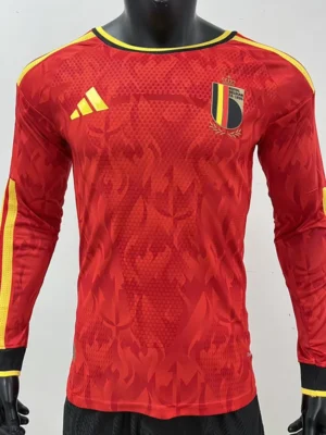 Belgium 2026/27 Home Long Sleeve Jersey Player Version - Front View | KFCOOL
