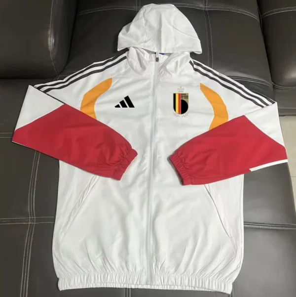 Belgium 2026/27 White Windbreaker - Front View | KFCOOL