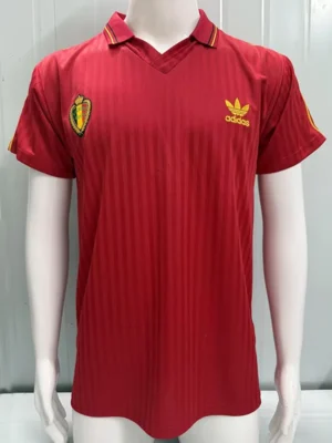 Belgium 1990/91 Retro Home Jersey Fan Version - Front View Belgium 1990/91 Retro Home Jersey Fan Version - Front View | KFCOOL