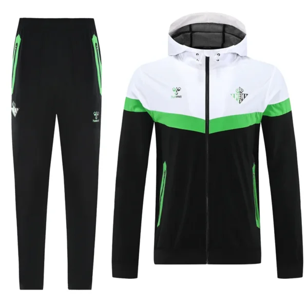 Real Betis 2025/26 Windbreaker Suit - Front View - KFCool – Football Jerseys & Soccer Kits Store Real Betis 2025/26 Windbreaker Suit - Front View | KFCOOL