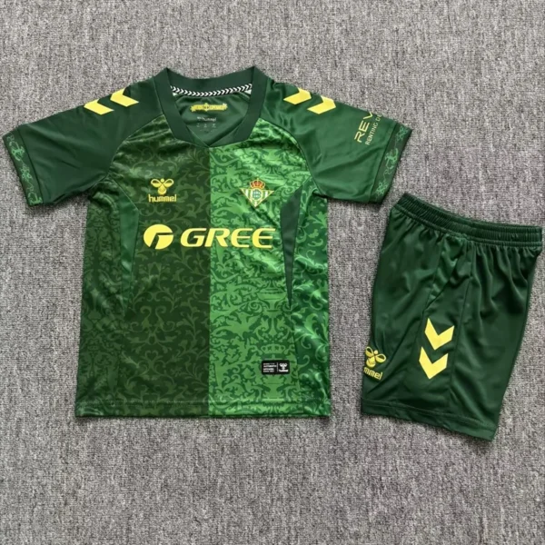 Real Betis 2026/27 Away Kids Kit Fan Version - Front View | KFCOOL