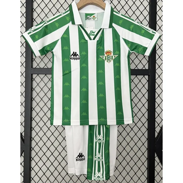 Real Betis 1995/97 Retro Home Kids Kit Fan Version - Front View | KFCOOL
