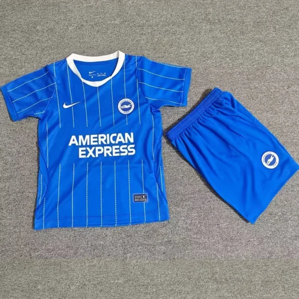 Brighton 2026/27 Home Kids Kit Fan Version - Front View - KFCool – Football Jerseys & Soccer Kits Store Brighton 2026/27 Home Kids Kit Fan Version - Front View | KFCOOL