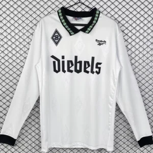 Borussia Monchengladbach 1995/96 Retro Home Long Sleeve Jersey Fan Version - Front View | KFCOOL