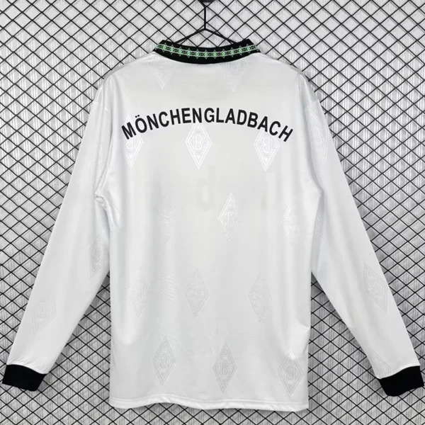 Borussia Monchengladbach 1995/96 Retro Home Long Sleeve Jersey Fan Version - Back View | KFCOOL