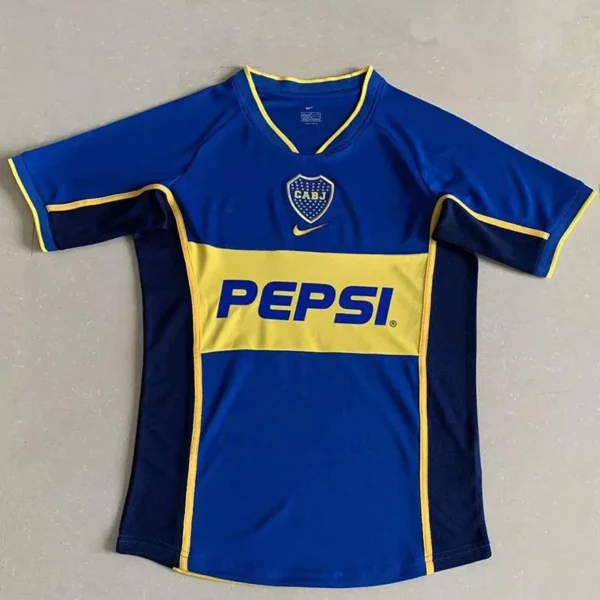 Boca Juniors 2002/03 Retro Home Jersey Fan Version - Front View | KFCOOL