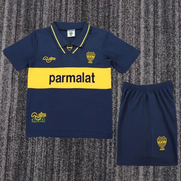Boca Juniors 1993/95 Retro Home Kids Kit Fan Version - Front View | KFCOOL