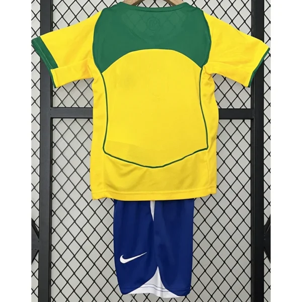 Brazil 2004/05 Retro Home Kids Kit Fan Version - Back View - KFCool – Football Jerseys & Soccer Kits Store Brazil 2004/05 Retro Home Kids Kit Fan Version - Back View | KFCOOL