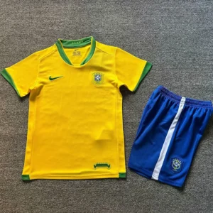 Brazil 2006/07 Retro Home Kids Kit Fan Version - Front View | KFCOOL