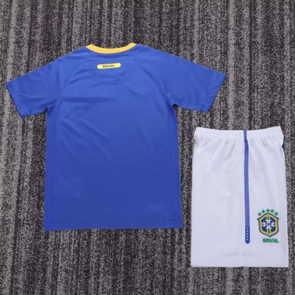 Brazil 2010/11 Retro Away Kids Kit Fan Version - Back View - KFCool – Football Jerseys & Soccer Kits Store Brazil 2010/11 Retro Away Kids Kit Fan Version - Back View | KFCOOL