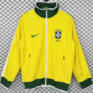 Brazil 2010/11 Retro Yellow Windbreaker - Front View Brazil 2010/11 Retro Yellow Windbreaker - Front View | KFCOOL
