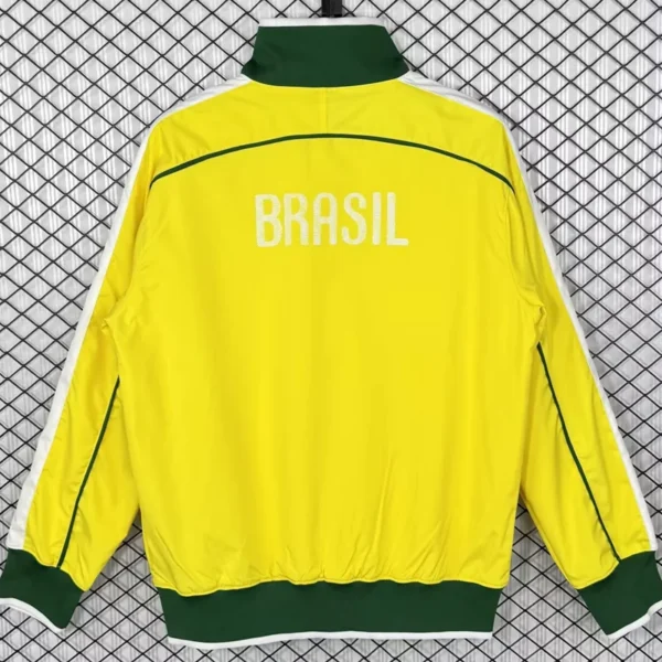 Brazil 2010/11 Retro Yellow Windbreaker - Back View - KFCool – Football Jerseys & Soccer Kits Store Brazil 2010/11 Retro Yellow Windbreaker - Back View | KFCOOL