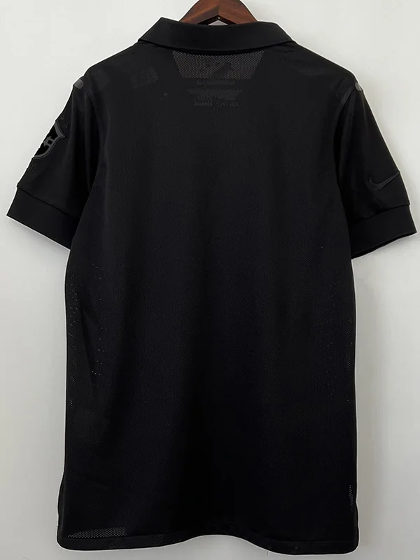 Brazil 2013/14 Retro Black Training Shirt - Back View | KFCOOL