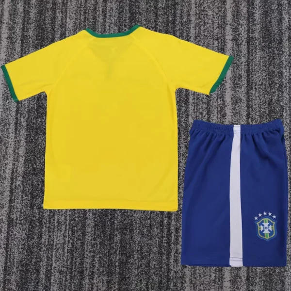 Brazil 2014/15 Retro Home Kids Kit Fan Version - Back View | KFCOOL