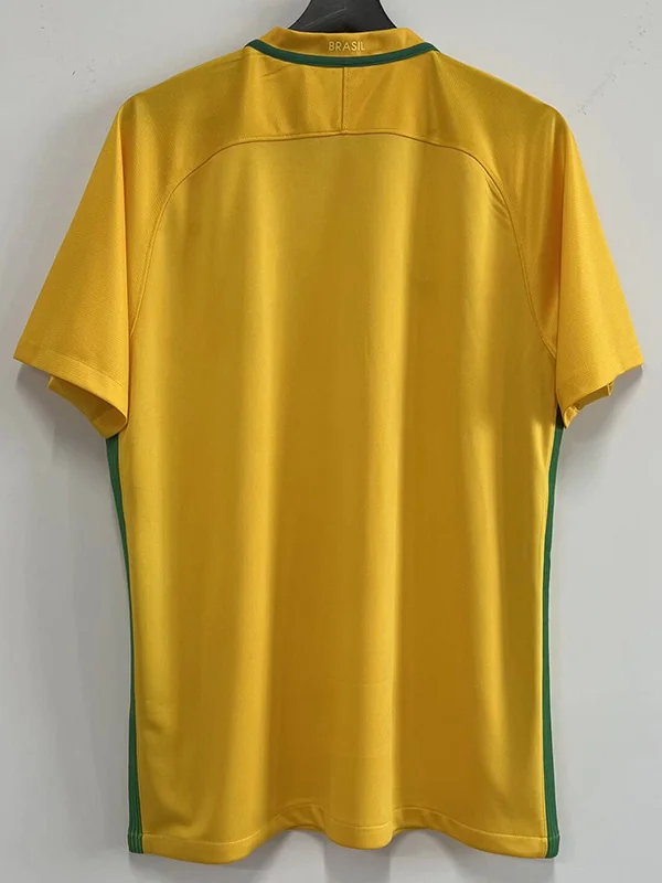 Brazil 2016/17 Home Jersey Fan Version - Back View | KFCOOL