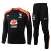 Brazil 2025/26 Black Half Pull Tracksuit - Front View - KFCool – Football Jerseys & Soccer Kits Store Brazil 2025/26 Black Half Pull Tracksuit - Front View | KFCOOL