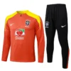 Brazil 2025/26 Orange Half Pull Tracksuit - Front View - KFCool – Football Jerseys & Soccer Kits Store Brazil 2025/26 Orange Half Pull Tracksuit - Front View | KFCOOL