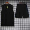 Brazil 2025/26 Blue Sleeveless Shorts - Back View | KFCOOL