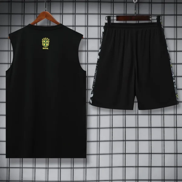 Brazil 2025/26 Grey Sleeveless Shorts - Back View Brazil 2025/26 Grey Sleeveless Shorts - Back View | KFCOOL