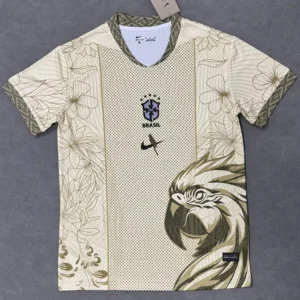 Brazil 2025/26 Gold Special Edition Training Shirt - Front View | KFCOOL