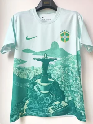 Brazil 2025/26 Green Special Edition Training Shirt - Front View | KFCOOL