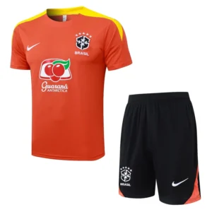 Brazil 2025/26 Orange Training Short Suit - Front View Brazil 2025/26 Orange Training Short Suit - Front View | KFCOOL
